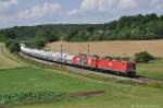 MEG 601 + 802 mit Zementzug am 04.07.2012 bei Edlhausen