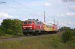 MEG 304 (218 390-3) Mitteldeutsche Eisenbahn GmbH mit einem Messwagen und dem MEG  U-Boot  301 (229 120-1) in Stendal.