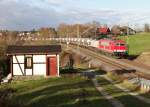 MEG 710 (155 059) und 247 042 zu sehen am 14.11.15 in Jößnitz/V.