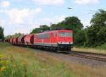 155 119-1 (MEG 706) mit Kaliwagen in Fahrtrichtung Süden.