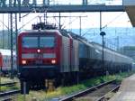 MEG 602 und 603 mit Zementzug am 21.03.2007 in Regensburg Hbf.