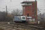 1116 912-5 unter dem Stellwerk von Darmstadt Kranichstein am 10.03.09 auf Rangierfahrt.