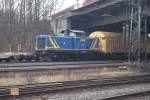 V1353 bei Hannover Bornum.Mit sich zog sie ein schweren Bauzug.Fotografiert am 19.02.2009