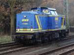 MWB V1203 am 4.4.2009 in Berlin Wannsee wo sie mit Rangieraufgaben fr DB Autozug beschfitgt war.