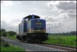 V 1353 der MWB bei einer Solofahrt auf dem Wilhelmshavener Industriegleis.19/08/2010