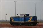 213 338-7 der MWB kurz vor dem verlassen der Vorstellgruppe Jade-Weser-Port. 09/04/13 Wilhelmshaven