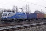 MWB 182 911-8 am 11.02.2017  10:29 am Edesheimer Kiessee in Richtung Hannover im Vordergrund die Gleise der KBS351