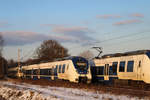 NX 442 157 auf dem RB48 kurz vor seinen nächsten Halt in Haan.