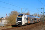 National Express 462 068 mit 462 056 auf der Fahrt von Dortmund über Witten, Hagen, Wuppertal, Düsseldorf, Neuss, Mönchengladbach, Erkelenz, Herzogenrath nach Aachen, 18.3.22, Neuss