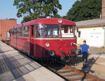 Der NESA 796 625 nach der Ankunft,am 02.Juni 2018,in Bergen/Rügen.