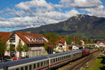 218 155-0 und 456-2 am IC 2013 beim verlassen von Immenstadt gen Oberstdorf.