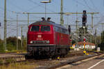 218 155-0 beim Umsetzen in Friedrichshafen.