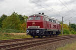 218 155 der NeSA rollte am 13.09.24 Lz durch Greppin Richtung Dessau.