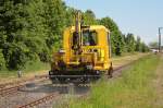 In Plau am See ist die Prignitzer Eisenbahn mit der Vegetationspflege beschftigt.