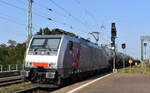 Netzwerkbahn Sachsen GmbH, Dresden [D] mit der polnischen Akiem Lok  189 456  [NVR-Nummer: 91 51 5170 030-8 PL-AKIEM] und einem Kesselwagenzug  am 05.09.24 Durchfahrt Bahnhof Magdeburg-Neustadt.