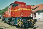 Neusser Eisenbahn Lok-VIII/8 steht auf dieser Scanbild am 17 April 1999 ins DGEG-Museum in Bochum-Dahlhausen.