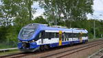 RB12 nach Templin Stadt mit NEB VT 632.004 / SA 139 011 am 28.05.19 Mühlenbeck bei Berlin.