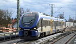 NEBB mit der RB27 mit  VT 632.003/ SA 139 017  nach Basdorf von Berlin Gesundbrunnen kommend am 18.03.21 Berlin Karow.