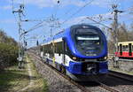 NEB mit  VT 632.011 / SA 139 030  als RB12 nach Berlin-Ostkreuz bei der Einfahrt Bahnhof Berlin Hohenschönhausen am 06.04.23