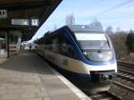 BR 642 Desiro als NE27 nach Schmachtenhagen im Bahnhof Berlin-Karow.