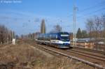 VT 731 (643 404-6) NEB - Niederbarnimer Eisenbahn AG als RB27 (RB 78998) von Basdorf nach Berlin Gesundbrunnen in Berlin-Karow.