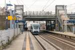 VT 0014 (643 122-4) NEB - Niederbarnimer Eisenbahn als RB12 (RB 61120) von Templin Stadt nach Berlin Ostkreuz in Berlin Hohenschönhausen. 27.02.2016