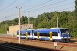 VT 013 und weiterer RegioShuttle der Niederbarnimer Eisenbahn, aufgenommen von der S-Bahn Station Blankenburg in Berlin.