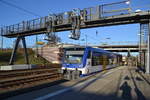 Die NEB fährt mit Triebwagen der BR 650 die Linie RB 63 nach Joachimsthal.