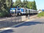 NIAG und HSW (Historischer Schienenverkehr Wesel) mit einen Nostalgiezug bei der Einfahrt zur Kreisbahn Moers der NIAG  am 01.05.2007 