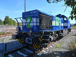 Eine dieselhydraulische Lokomotive G 1700 BB von Vossloh war Mitte September 2019 in Heilbronn abgestellt. (Standort: Besucherbereich auf dem Museumsgelände)