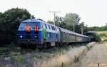 Lok 8 der Niag mit einem Sonderzug auf der kaum befahrenen, eigenen Strecke nach Neukirchen. 24.06.2008