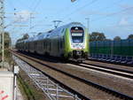 Mich mal an die Nordeinfahrt vom Bahnhof Wrist,am 22.Oktober 2018,begeben und schon erwischte ich zum zweiten Mal die NordBahn mit dem ET445 020 von Kiel nach Hamburg.