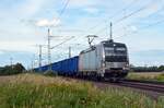 Mit einem beladenen Ganzzug PKP-Hochbordwagen rollt 193 921 der northrail am 08.08.21 durch Gräfenhainichen Richtung Bitterfeld.