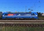 Seitenblick auf NorthRail/RTB cargo 192 016 in Landshut (Bay) am 16 September 2023.