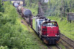 NRAIL 275 623-7 in Diensten von IRP mit Rpool 186 295-2 auf der Hamm-Osterfelder Strecke in Recklinghausen-Ost 14.5.2024