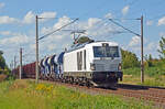 Am 11.08.24 führte 248 072 der Northrail einen langen Leerholzzug, in dem an der Spitze vier Schotterwagen mitliefen, durch Greppin Richtung Bitterfeld.