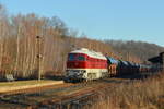 232 426-7 / 132 426-8 der NRE Nossen-Riesaer Eisenbahn Compagnie GmbH in Roßwein 08.02.2020