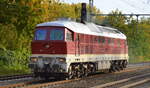 Nossen-Riesaer Eisenbahn-Compagnie GmbH, Nossen  mit der schönen Ludmilla  132 426-8  [NVR-Nummer: 92 80 1232 426-7 D-NREC] am 18.10.21 Durchfahrt Bf.