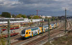 445 113 hat seine Runde von Lichtenberg über das Biesdorfer Kreuz zum Ostbahnhof gefahren und passiert am 08.04.17 die Warschauer Straße.