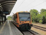 Zur Fahrt nach Cottbus steht VT 650.69 der Ostdeutschen Eisenbahn GmbH am 12.