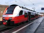 4746 051 der ÖBB (verliehen an ODEG) in Sassnitz am 18.02.2020