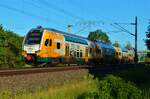 Am 31.05.21 war 445 115 als RE2 (RE 63985) von Cottbus Hbf nach Wittenberge unterwegs. Hier zu sehen bei der durchfahrt in Vietznitz.