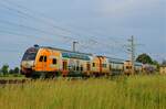 Am 01.06.2021 war 445 114 als RE2 (RE 63985) von Cottbus Hbf nach Wittenberge unterwegs. Hier zu sehen in Vietznitz.