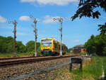 VT 650.68 als RB 15 (62277) nach Waren (Müritz) verlässt Karow (Meckl).

Karow, der 29.05.2023