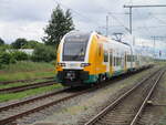 ODEG 462 122,am 13.Juli 2024,im Einfahrbereich von Bergen/Rügen.Aufgenommen vom Bahnsteig.