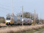 ET 445.110 der ODEG als RE8 nach Ludwigslust in Sülstorf am 24.11.2024