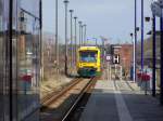 Bahnhof  Beeskow kurz vor den an koppeln des zweiten Triebwagen  Zug Line OE36  Aufgenommen am 20 Februar 08