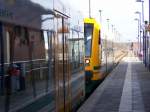 Bahnhof Beeskow Zug Line OE36 kurz vor den an koppeln des zweiten Triebwagen  Aufgenommen am 20 Februar 08    