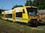 ODEG-Triebwagen VT650.66 am 31.08.2008 in der Einsatzstelle Berlin Lichtenberg.