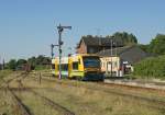 Ein Regioshuttle der ODEG wartet am 28.07.2008 in Malchow auf die Abfahrt nach Waren.